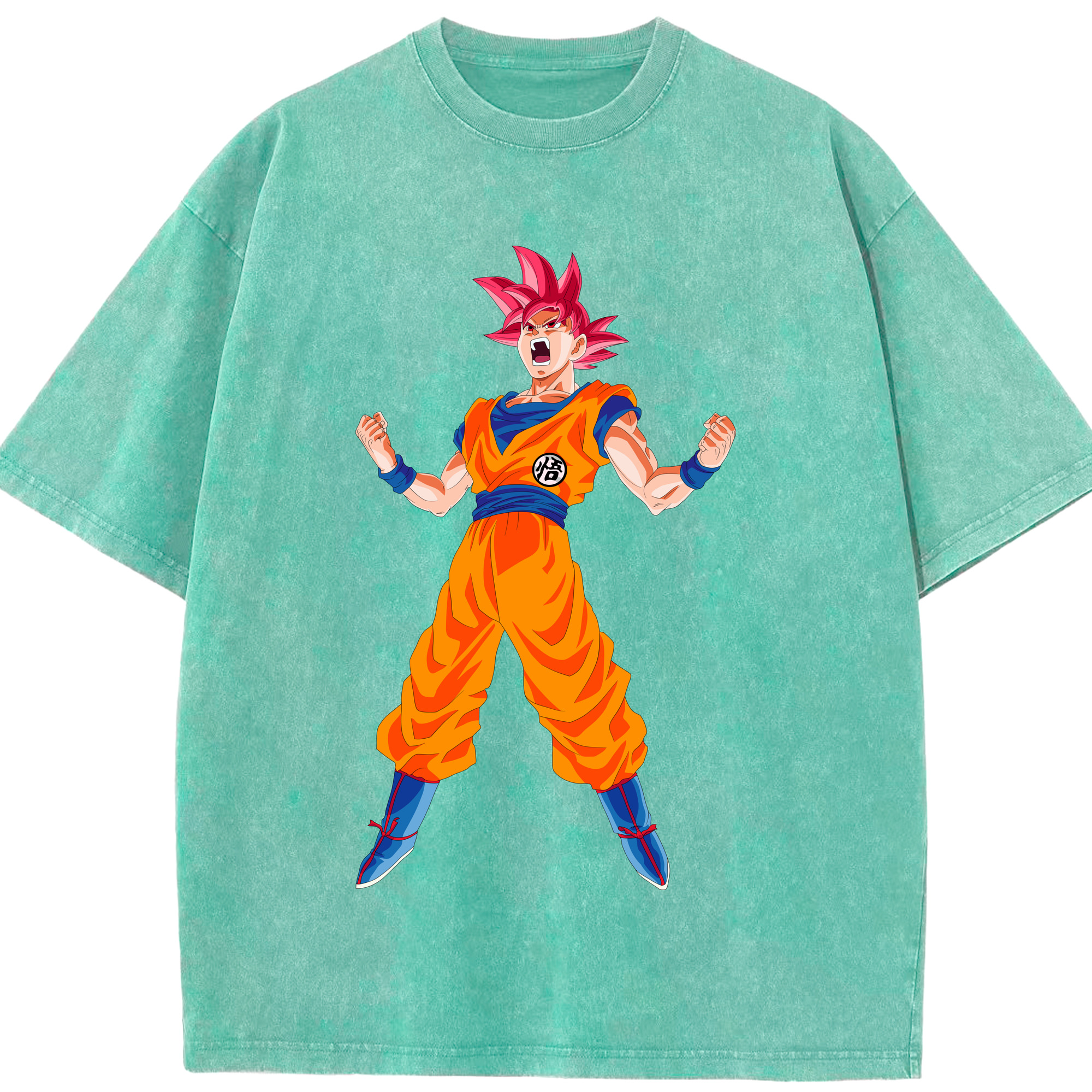 ドラゴンボール 孫悟空（そん ごくう）Son Goku カカロット DRAGON BALL Kakarotto 綿100% ヴィンテージ風 半袖Tシャツ（フロントプリント）